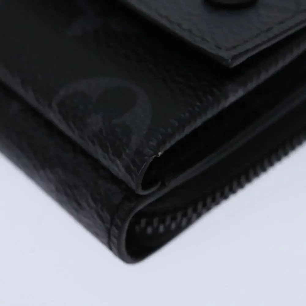 Louis Vuitton Monogram Eclipse Discovery Compact Wallet Black